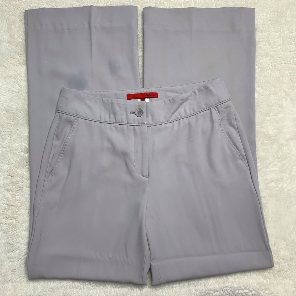 Les Copains Women's Grey Straight Leg Trouser Pants Size 38 / 0 US